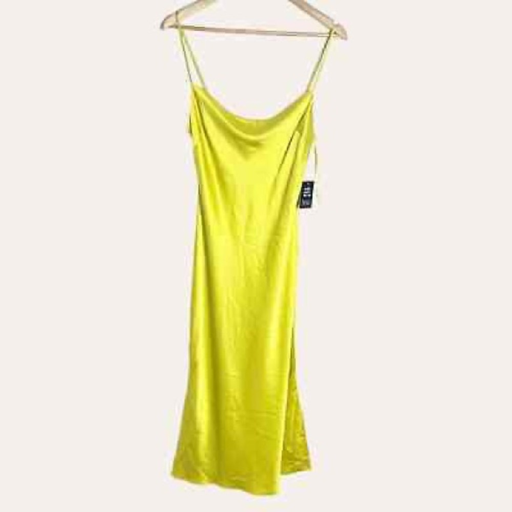 Express Chartreuse Slip Dress | size XL